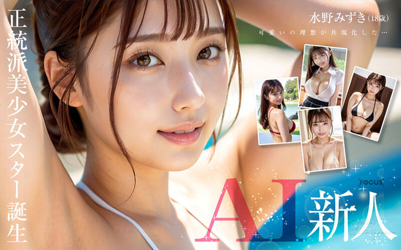 【AI新人】正統派美少女スター誕生 Jcup 水野みずき（aifocs00001）のサンプル動画レビュー！顔と体のギャップ萌えに持っていかれる1分間