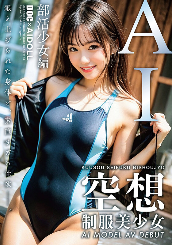 AIが生み出した理想のスク水美少女！競泳水着から溢れる肉体美と素直すぎる性欲に溺れる1